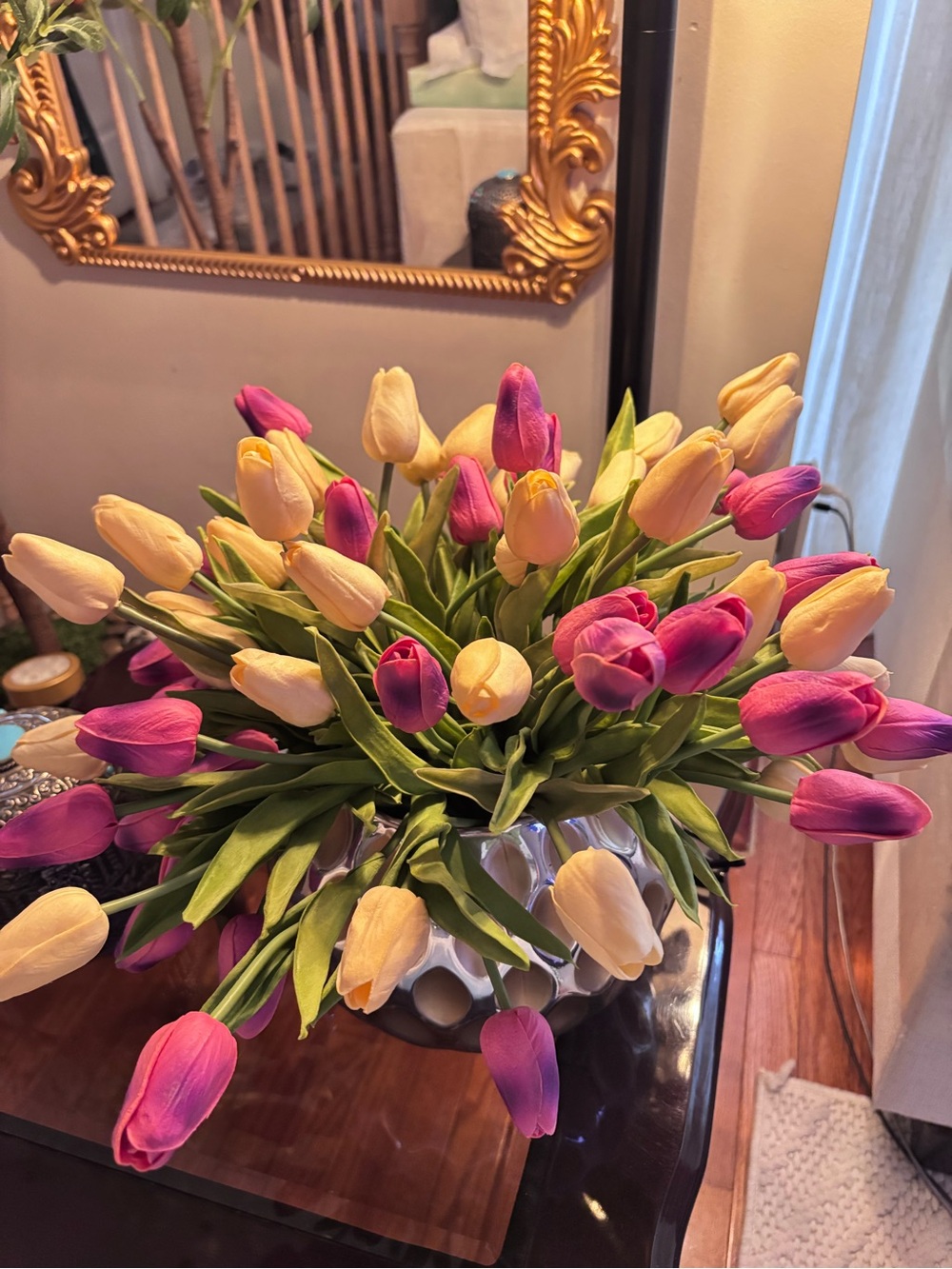 20 Pink Tulip Artificial Bouquet - Home Accents
